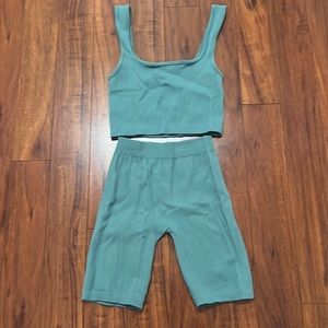 Zara ribbed tank and shorts set